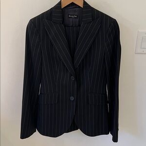 Massimo Dutti Woman Wool Striped Suit - jacket and pant
